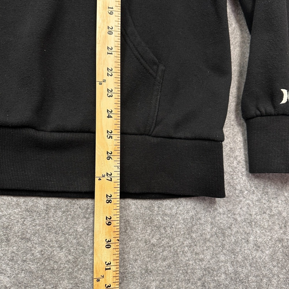 Hurley Hoodie Men's XL Black Fleece Pullover Logo Graphic Ride Surf Skate - Picture 6 of 8